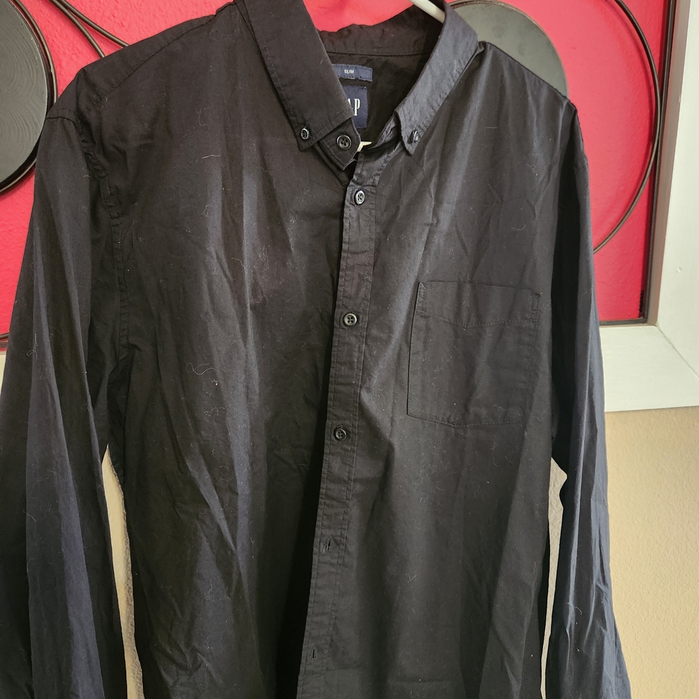 Black GAP Men's Shirt Button Up